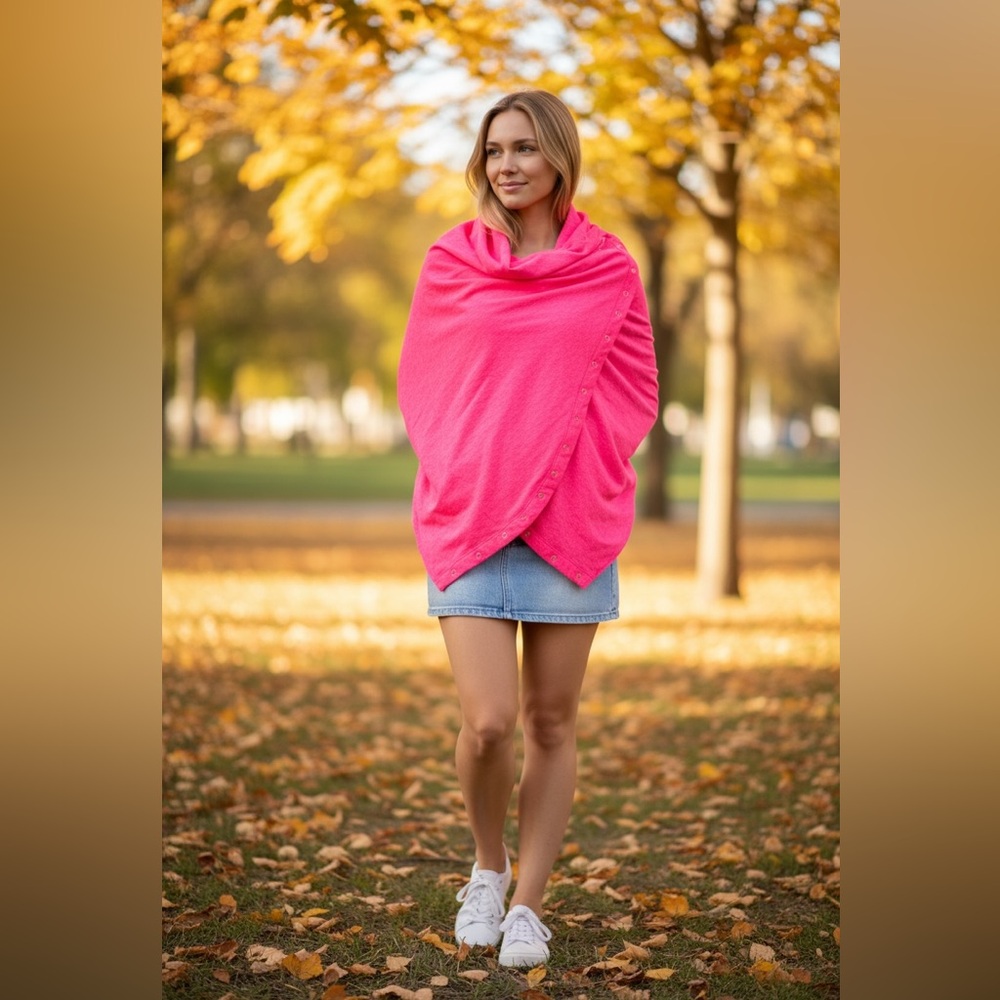 Lululemon Athletica Vibrant Pink Wrap with Grommet Detail